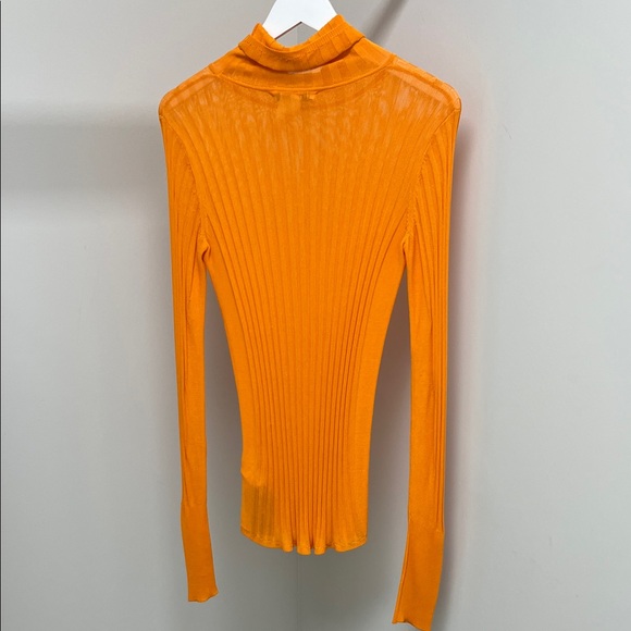 Hope Orange Ribbed Turtleneck - Picture 3 of 7